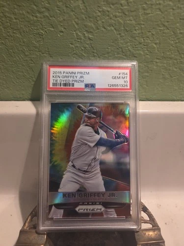 2015 Panini Prizm Ken Griffey Jr Tie-Dye Prizm #154 /50 PSA 10 Seattle Mariners