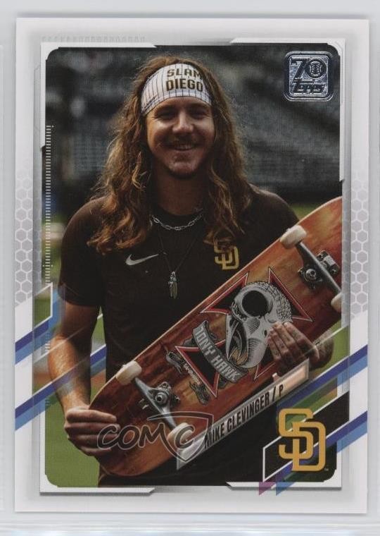 2021 Topps Image Variation SP (Smiling with Skateboard) Mike Clevinger #265 7eo