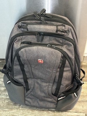 Swiss Gear Gray Backpack With Laptop Scan Smart & Sunglasses Holder