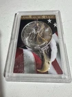 2002 American Silver Eagle 1 Oz .999 Fine Silver Dollar H.E. Harris Holder