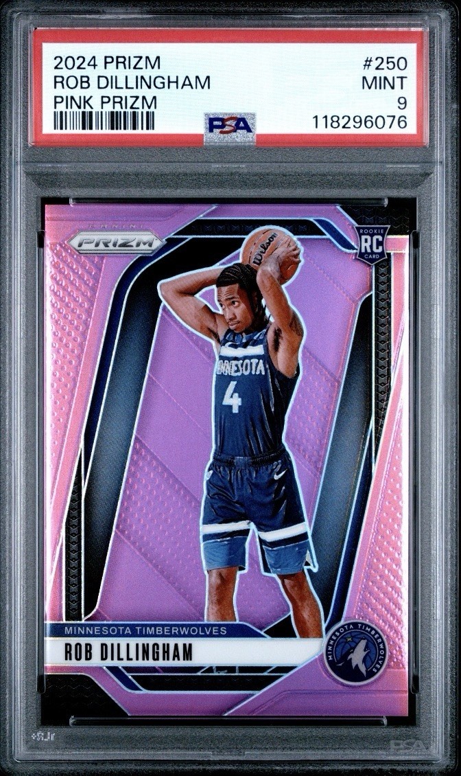 2024 Prizm Rob Dillingham #250 Pink Prizm /249 Rookie Bulls SSP