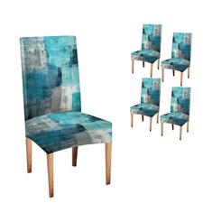 Chair Covers for Dining Chairs,Turquoise Teal Chiar Covers Slipcover Stretch ...