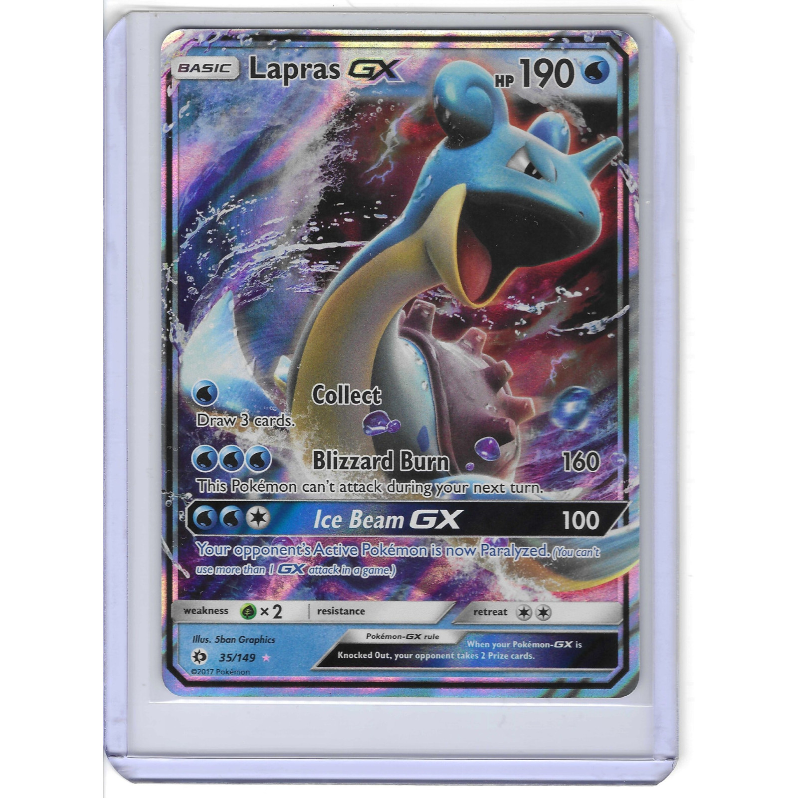 Pokemon TCG: Lapras GX 35/149 - Sun & Moon (Holo) | NM/Mint
