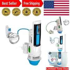 Eco-Friendly HydroRight Water-Saving Dual Flush Valve with Push Button - Chrome