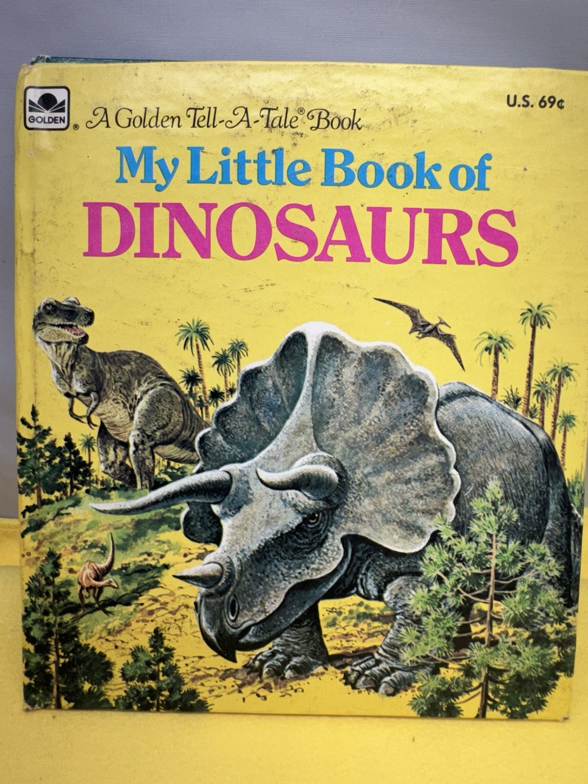 Vintage My Little Book of Dinosaurs  1973  Whitman HC Tell a Tale