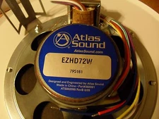 Atlas Sound EZHD72W 8" Loudspeaker  25V/70.7V 4W Transformer