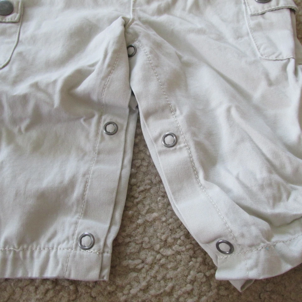 Комбинезон нагрудник для младенцев мальчиков 3-6 М желтовато-коричневый бежевый защелкивающийся регулируемый вертолет транспортные средства - Изображение 2 из 4