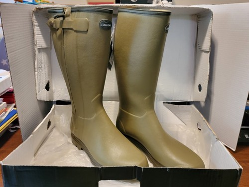 le chameau chasseur leather lined wellington boots