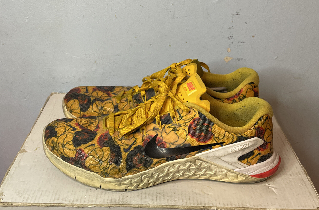 Nike Metcon 4 XD PRM Shoes Gold Floral CD3473-700 Women’s Size 9.5