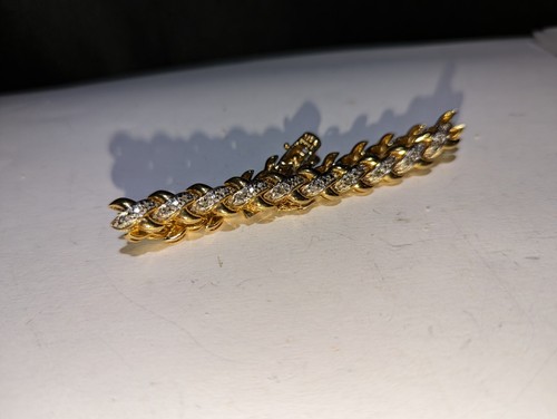 Gorgeous! Ross Simons Sterling Vermeil 7" Bracelet 17 Grams - Picture 7 of 7