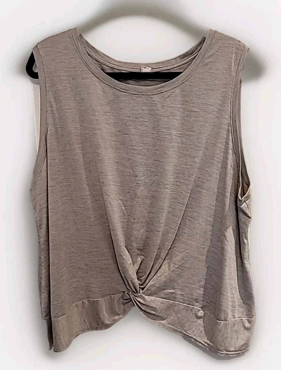 yogalicious plus size twist tank-top