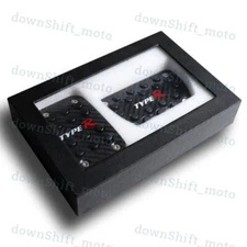 Carbon Fiber No Drill Gas Brake Pedal Plate Cover Cap For Honda Accord Civic CRV