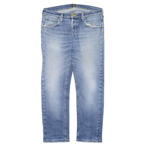LEE Daren Blue Denim Slim Straight Jeans Mens W34 L28