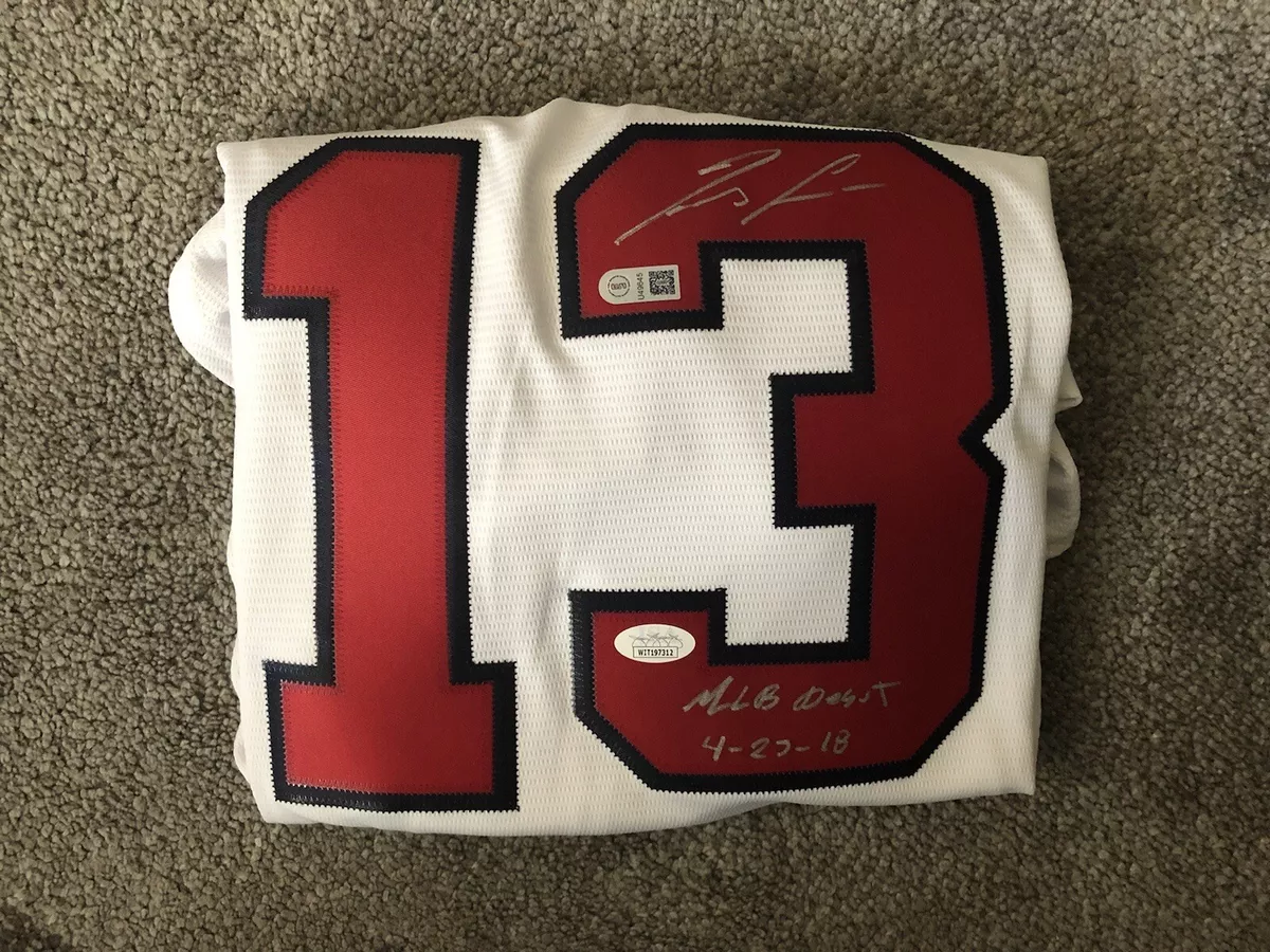 Ronald Acuna Jr Braves Signed White Majestic Cool Base Jersey JSA