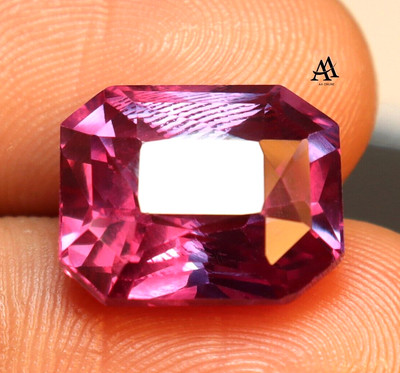 Natural Unheated Purple Sapphire 16.40 Ct Certified Emerald Cut Loose Gemstone