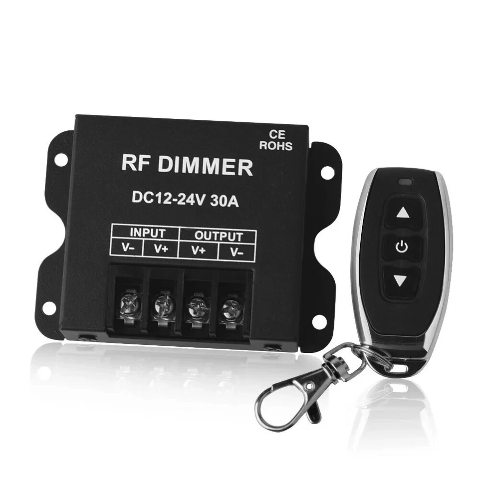 Led Single Strip Dimmer RF Wireless Remote DC12-24V 30A 360W Output Controller - Image 3 of 4