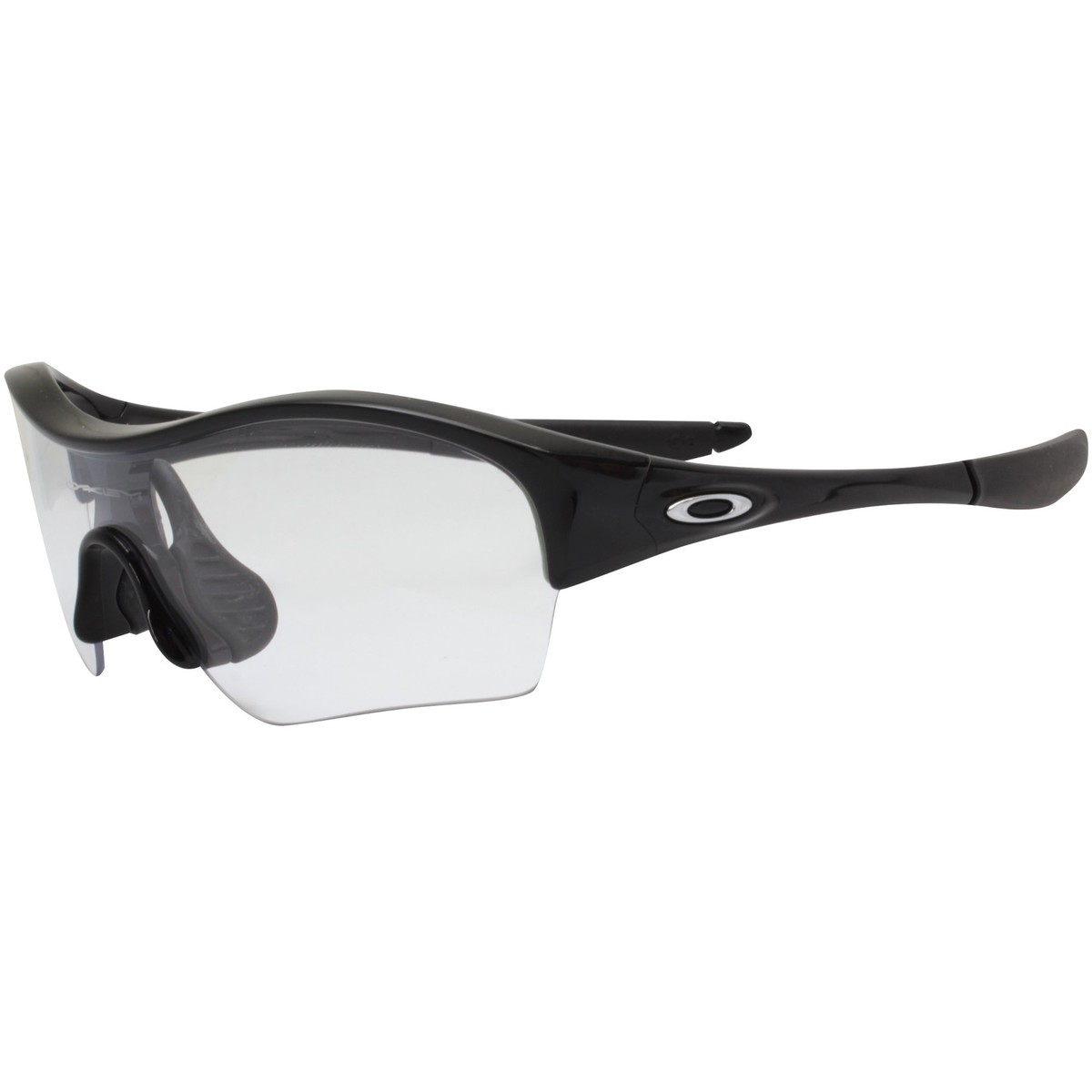 Oakley Custom Enduring Edge Polished Black Clear Lens Womens Sports  Sunglasses