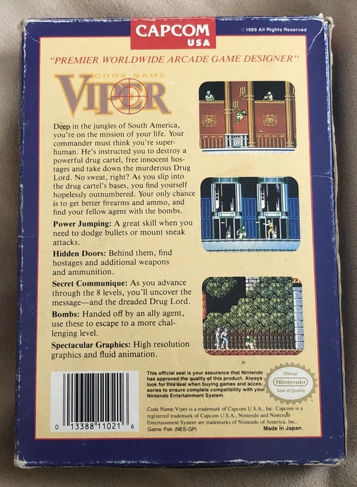 Code Name: Viper (Nintendo Entertainment System, 1990) CIB, Manual, Poster - Image 3 of 4