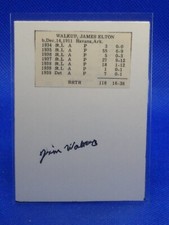 VINTAGE AUTOGRAPH with Baseball Career Stats JIM WALKUP