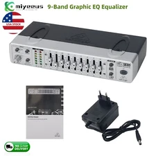 FBQ800 9-Band Graphic EQ Equalizer Anti-howling Audio Equalizer Processor US