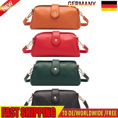 Retro PU Leather Zipper Messenger Bag Universal Solid Color Shoulder Bags