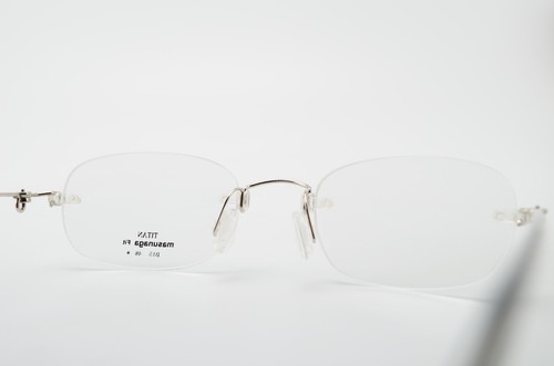 MASUNAGA Glasses Frame B15 48 65 7/12ft Fit-1 beta Titan Silver Grey Filigree - Picture 6 of 9