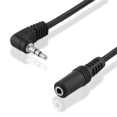 20cm Kabel Adapter 3,5mm Klinke Kupplung Buchse Kopfhörer Stecker Winkelstecker