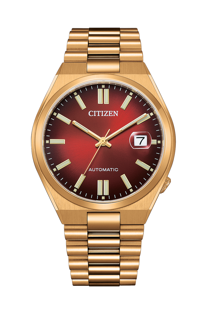 Citizen NJ0153-82X Automatic Red Dial Gold Tone Stainless Steel