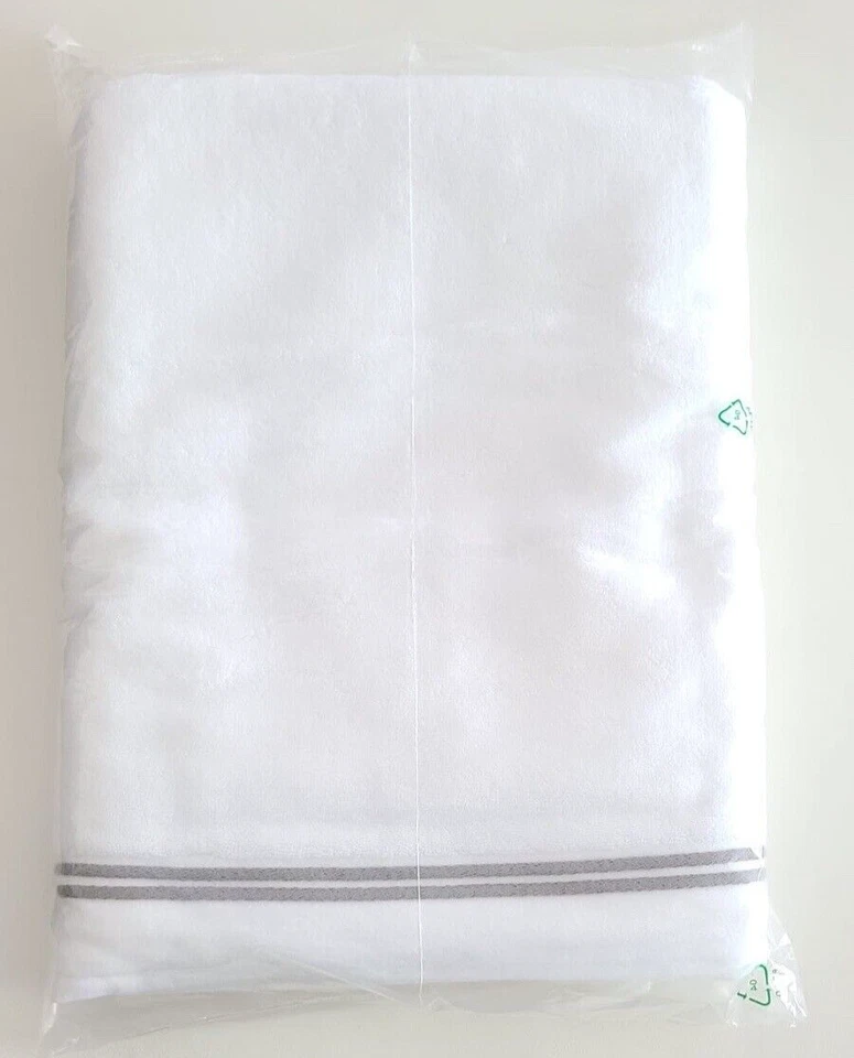 Полотенце для ванны Sferra Aura белое/железное - Изображение 3 из 4