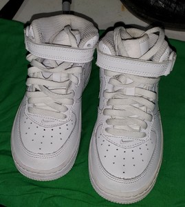 Nike Air Force 1 Mid (PS) Triple White (314196-113) Kids US Size 11C Youth  EUC | eBay
