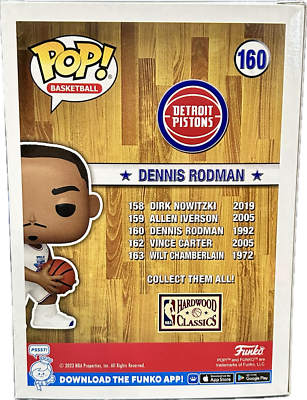 Dennis Rodman Signed Autographed Funko POP Figure 160 JSA