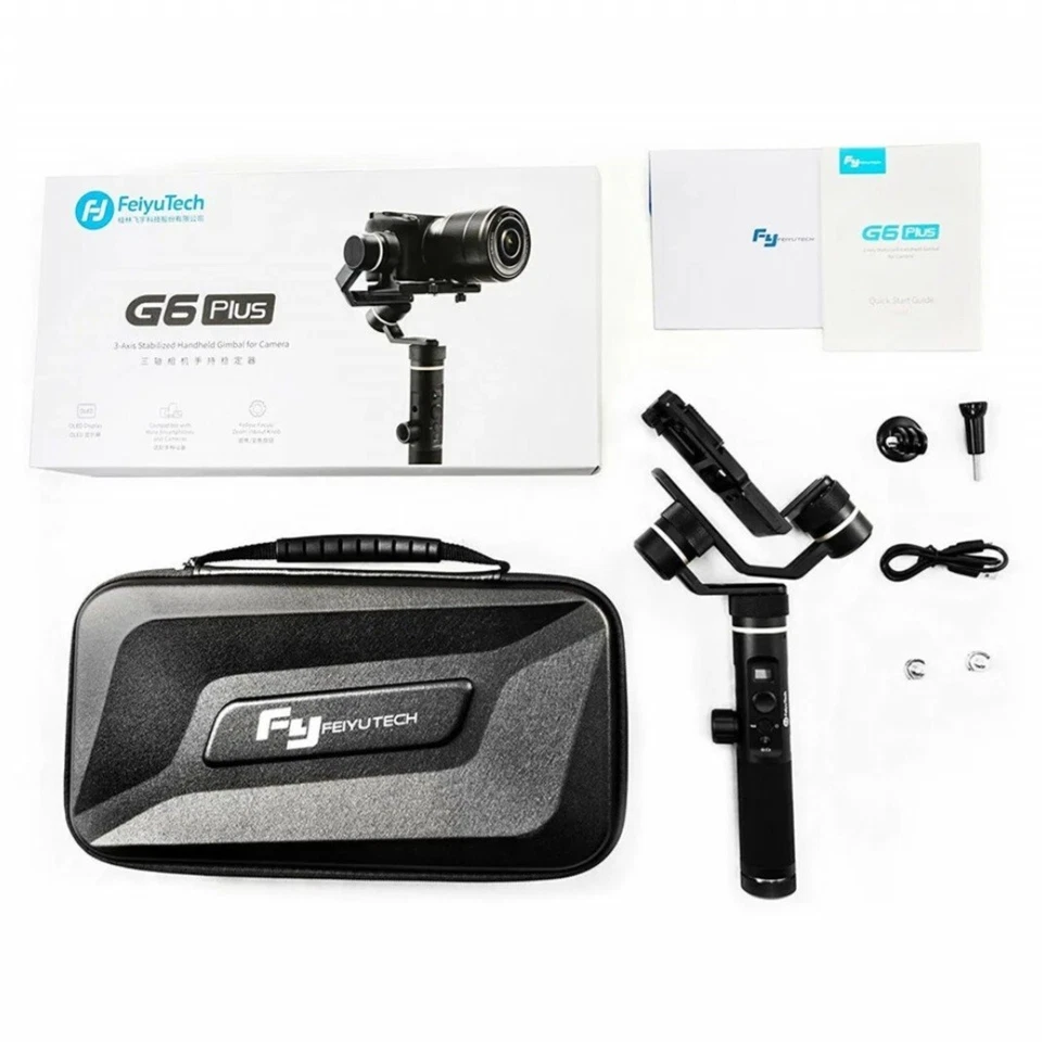 NEW Feiyu Tech G6 Plus 3-Axis Stabilized Handheld Gimbal Canon Gopro SmartPhone - Image 2 of 4