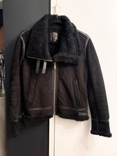Joie Women's ‘janis Shearling / Leather Jacket W/ Buckles’ - Black Size S