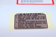 OEM HONDA AIR CLEANER LABEL FITS Z50, CT70  8...