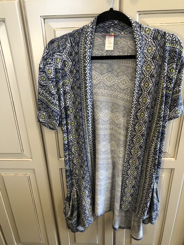 Tail Pockets Short Sleev Cardigan Navy 