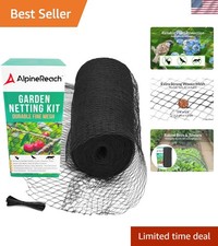 15ft x 30ft Heavy Duty Garden Netting - Bird  Animal Protection Black Mesh
