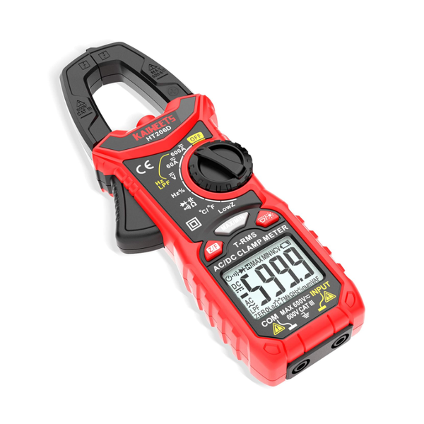 Kaiweets HT206D Stromzange Multimeter 600A Rot 19,1X7,1X3,3Cm AC DC MessgeräT-image