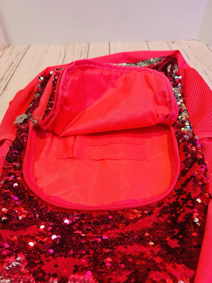 Mochila da moda Limited Too Girls com lantejoulas que mudam de cor rosa NOVA - Imagem 3 de 4