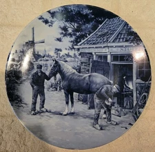 Delft Blauw Decorative Dutch Ferrier Wall Plate Ter Steege BV