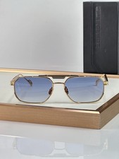 Cazal Vintage Navigator Sunglasses Gold Frame Blue Gradient Lens Fashion Glasses