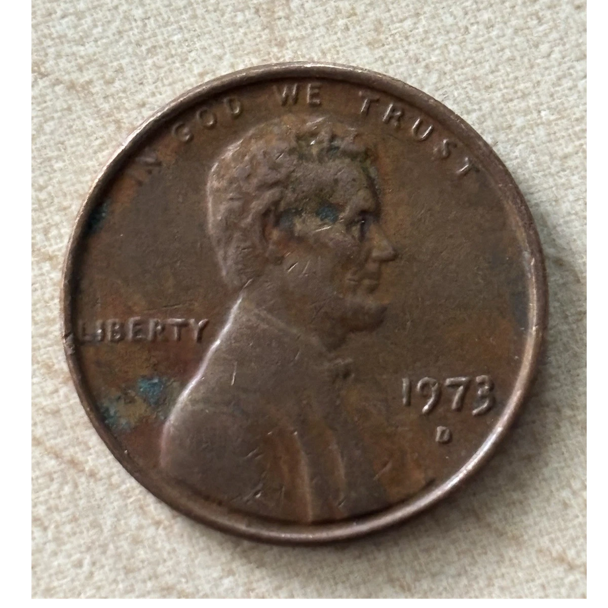 Circulated 1973 Lincoln Memorial Small Cents (1959-2008) for sale 