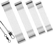 40pcs Fishing Leaders, Anti-bite Wire Leaders Stainless Steel Black 