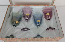 Christalleria Fratelli Fumo Coloured Goblets (Qty4) -E6