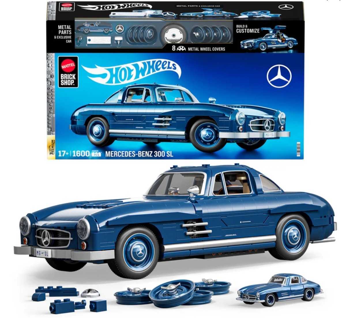 ミニカー JOAL Mercedes-Benz 300 SL Mattel Brick Shop Hot Wheels Mercedes-Benz 300 SL Building
