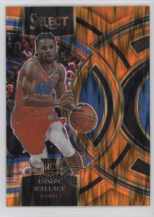 2023-24 Panini Select Premier Level Orange Flash Prizm Cason Wallace #103 0q3