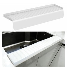 Sink Edge Protector with Suction Cup, 24" x 4", Silicone Sink Splash Guard fo...