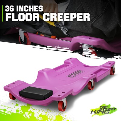 36'' Purple Low-Profile Roller Mechanic Automotive Creeper w/6Pcs Swivel Casters