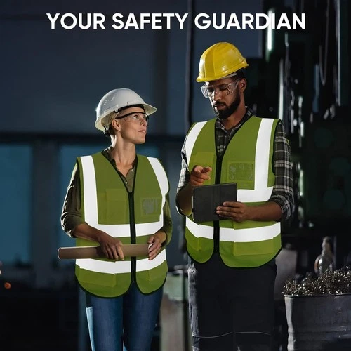 XL Safety Vest -Class 2 High Visibility Reflective Yellow Safety Vest image 6