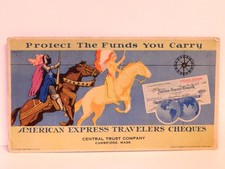 American Express Travelers Cheques Ink Blotter 6" long Unused S1