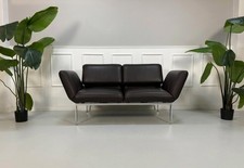 Brühl Roro Small Designer Leder Braun Sofa Ausstellungsstück